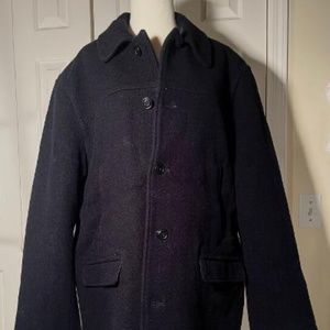 J.Crew Brand New (NWT) Men's Single Brest Wool Overcoat Navy Blu Sz XL
